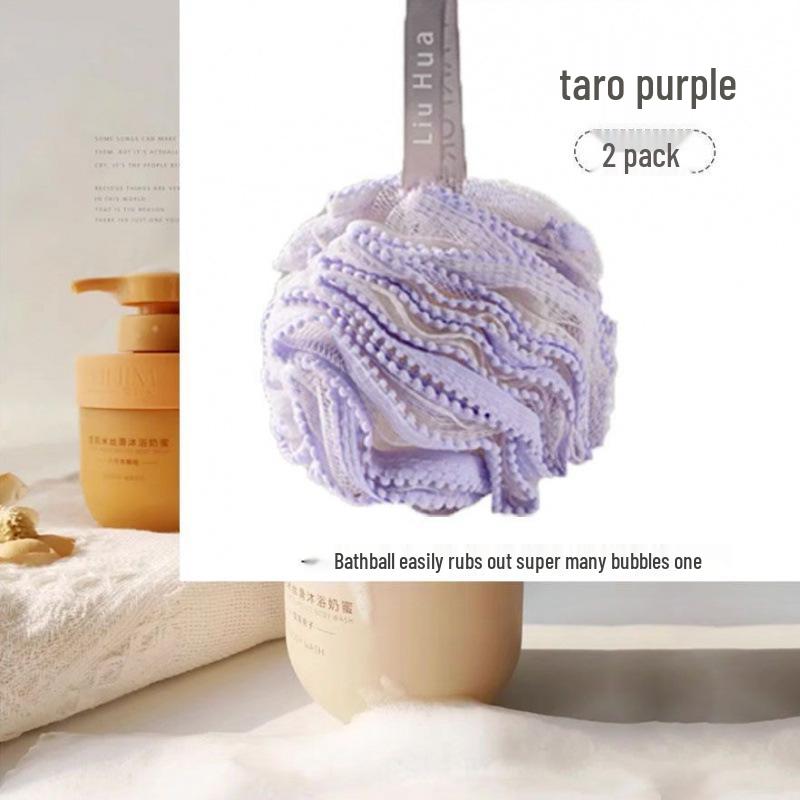 Durable Large Super Soft Bath Flower Ball - Non-Dispersing Foaming Net for Back Scrubbing