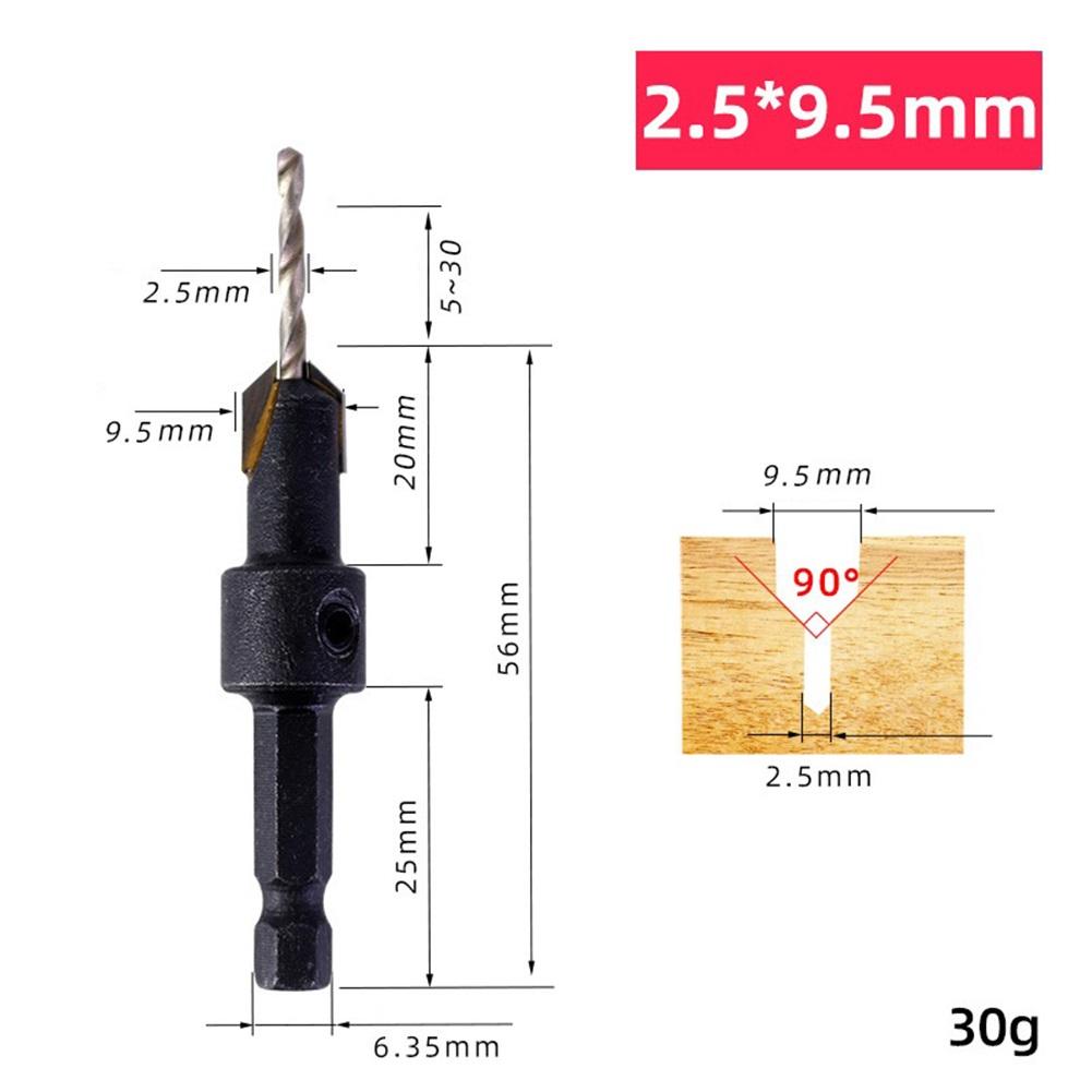 Practical Brand New Drill Bit Countersink Drill 2.8×10mm Woodworking 2×9mm 3.25×10mm 3.5×12.5mm Step Drill Bit