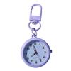 Silent Movement Exam Watch Alloy Case Leather Cover Keychain Watch Reusable Design Mini Size Pocket Watch Key Ring Accessory