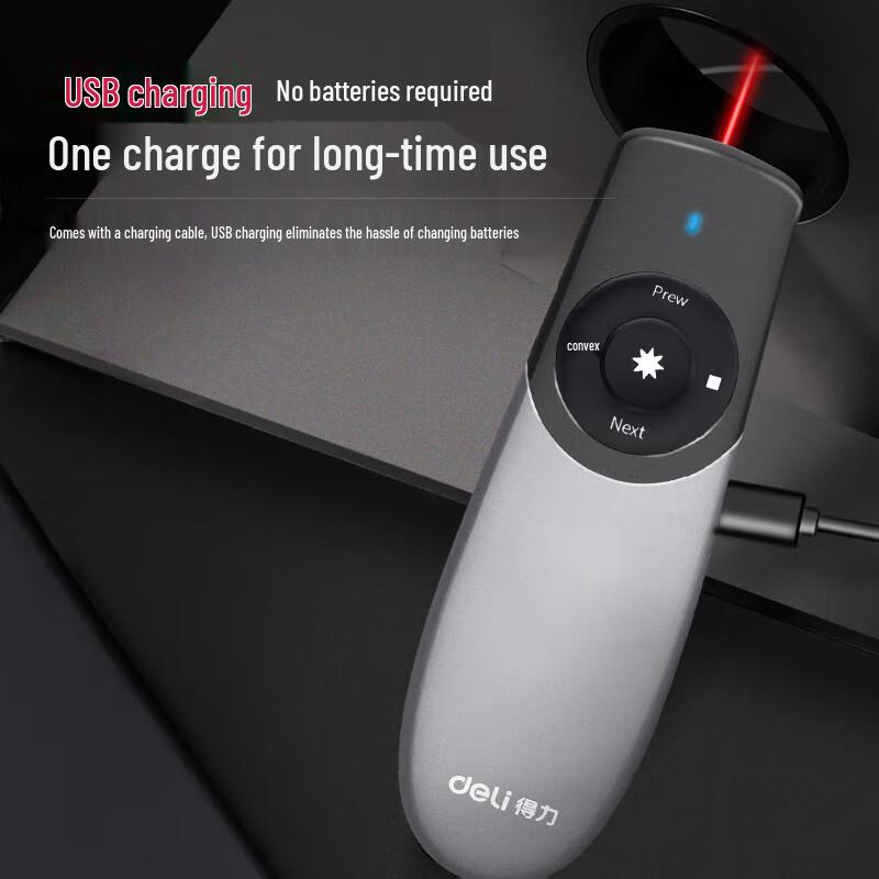 Deli Rechargeable Wireless Presentation Clicker