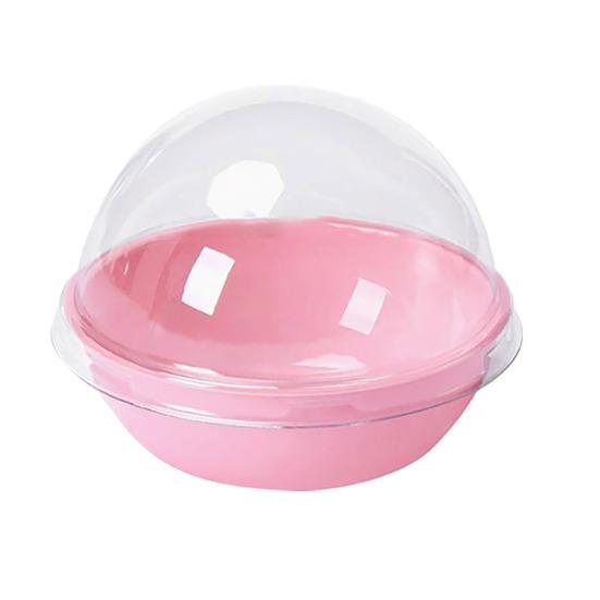 50Pcs Cake Packaging Box Set Transparent Plastic Mini Cupcake Boxes with Secure Lid Bakery Gift Box for Small Cakes Pastries Desserts Cookies