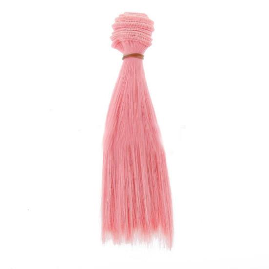 

15см DIY Красивый Высокотемпературный Шелковый Прямой Парик Кукольные Аксессуары