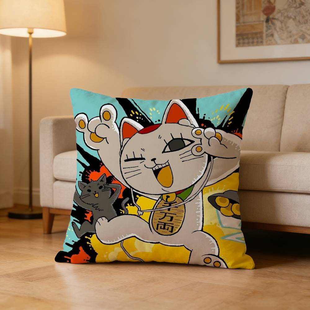 Turbo Granny cat Pillow Case for Sofa Living Room Home office Decor Protective Cover