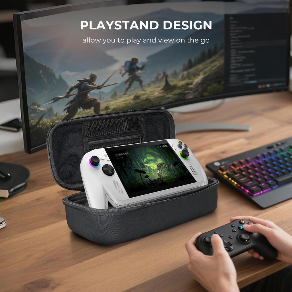 Portable Carrying Storage Case 3 in 1 Handle Bag Pouch for ROG Xbox ally/ROG Xbox ally X Shockproof EVA Storage Bag Hard Shells