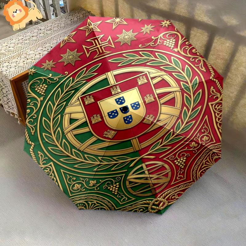 Royal Emblem Fabric Folding umbrella Portable durable Sun umbrella Gift light
