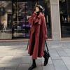 Womens Oversized Wool-Blend Coat Short Length Batwing Sleeve Classic Tailored Collar Chic Slimming Outerwear
