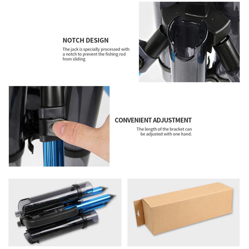 Tripod Fishing Rod Holders Portable Luya Fishing Pole Support Aluminum Alloy 3 Fishing Rods Rack Organizer For Fishing Accessory