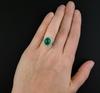 Luxury Group Grandmother Green Jewel Ring, Eagle Claw Micro Ring Hand Jewelry