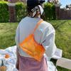 Jelly transparent shoulder bag, new women's bag, fashionable plastic baguette bag, shoulder trendy and cool