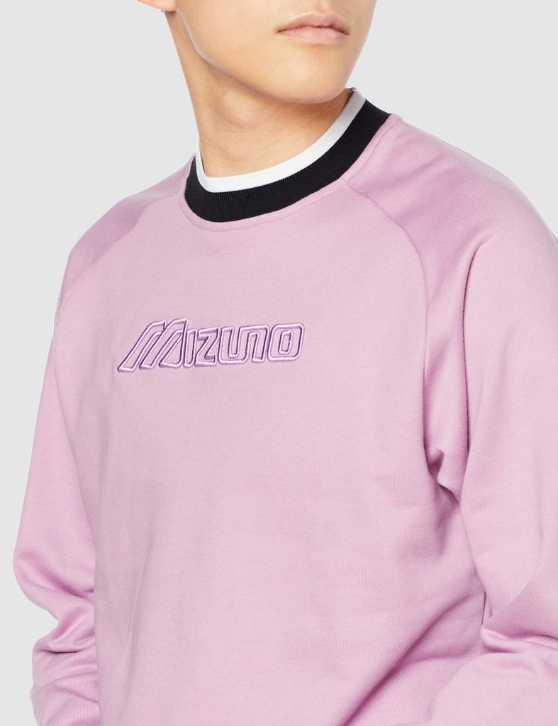 Sports Style Wear Sweat Crew Neck D2MC0003 Mauve Pink Japan L to Japanese size [Mizuno] (equivalent L)
