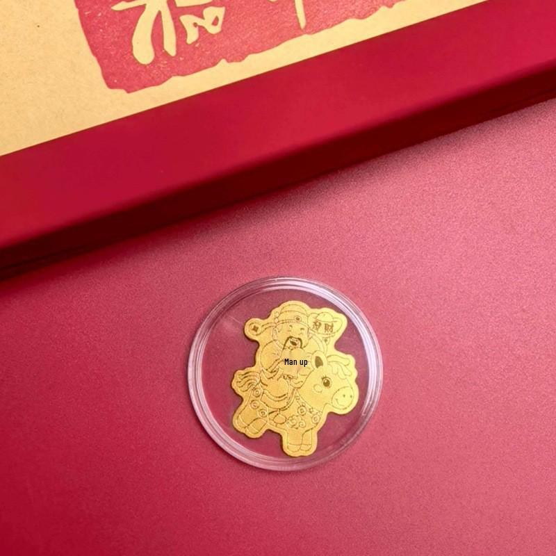 999 Pure Gold Year of the Horse Sticker - New Year Mobile Accessory for Prosperity and Good Fortune Gift