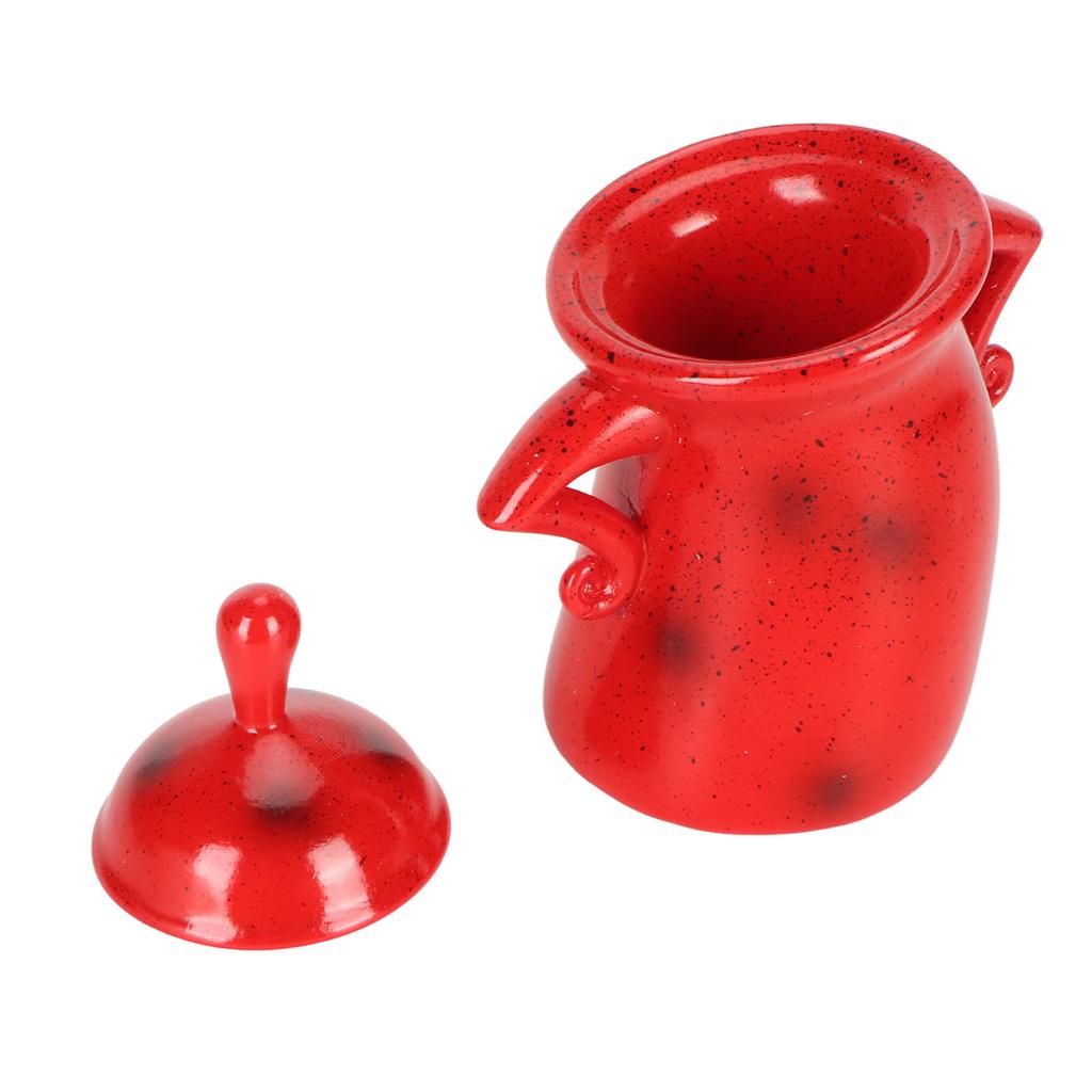 Canister with Attitude Multipurpose Unique Cute Food Storage Jar with Lid for Home Kitchen Cafe Red