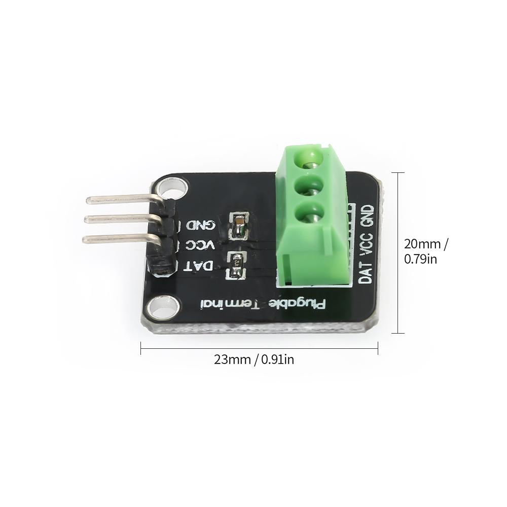 DS18B20 Temperature Sensor Module Stainless Steel Temperature Probe Waterproof Temperature Sensor Module Kit Temperature Probe Sensor Replacement F