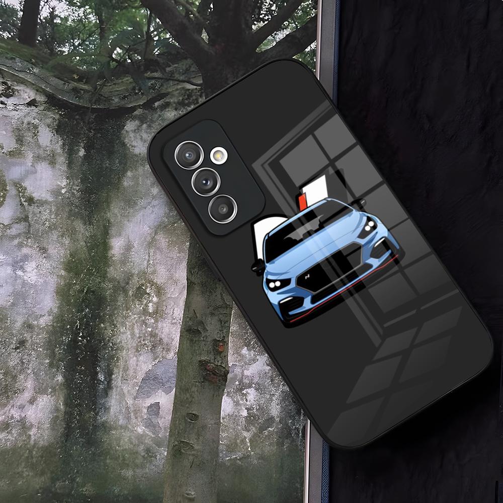

I30N Blue Cars Phone Case Glass For Samsung Galaxy S24 S26 S25 S22 S20 S23 S21 Ultra Fe Plus A16 A34 A54 A24 A52 A53 Coque Galaxy S22 Plus5G