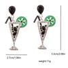 Amazon Popular Juice Cup Creative Accessories European and American Cocktail Glass Bottle Shape Jewelry Girl Earrings Earrings