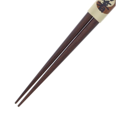 Ishida Japanese made chopsticks for men, thick, randomly carved, one and a half wooden (natural wood), lacquered, tip angle 23.5cm