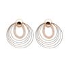 Big Round Multilayer Circles Drop Earrings Wire Spiral Geometric Metal Exaggerated Wedding Party Jewelry Pendientes