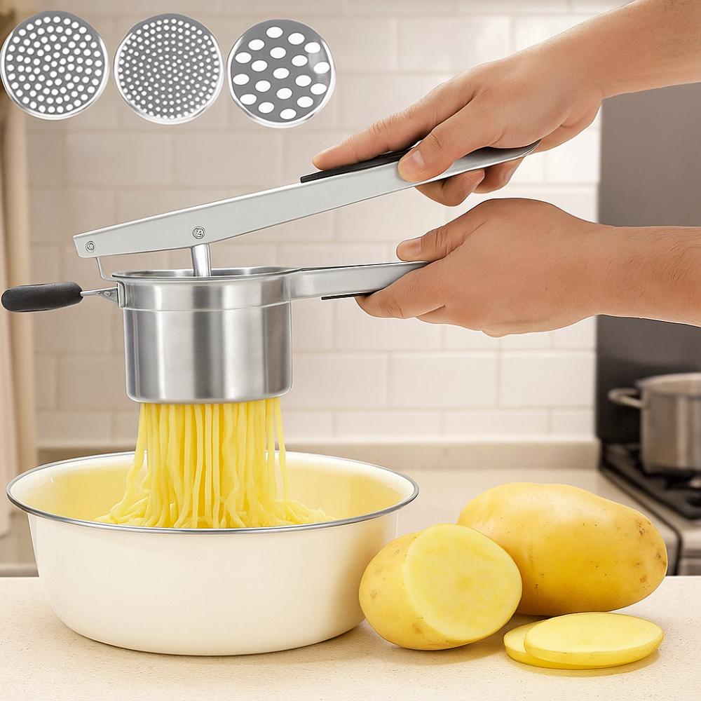 Hand Press Juice Squeezer Stainless Steel Spaghetti Presser Durable Potato Masher  Baking