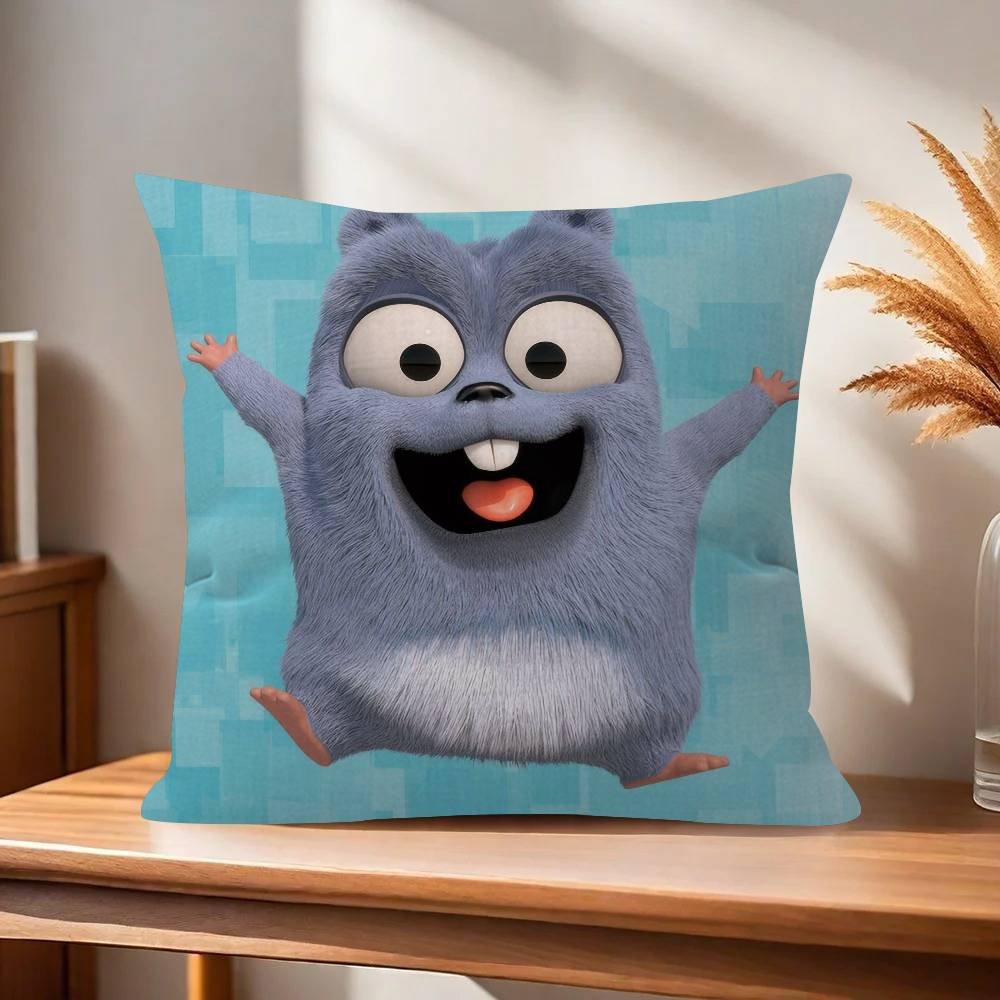 Cartoon Grizzy en de Lemmings Kussenhoes Kussensloop Bekleding Bank Plaid Kussen Huisdecoratie Kussenhoes 40x40cm