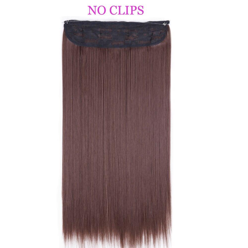 MISS WIG Extensiones de cabello sintético, sin Clips, cabello Artificial, Rubio, marrón, negro, degradado, morado, liso, pieza de cabello falso