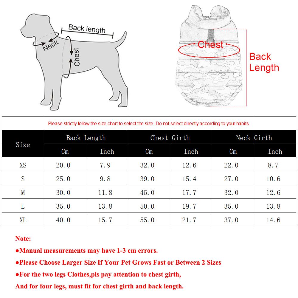 Warm Dog Jacket Winter Puppy Camouflage Clothes For Small Medium Dogs Windproof With D-ring Pet Coat Chihuahua Yorkshire Costume