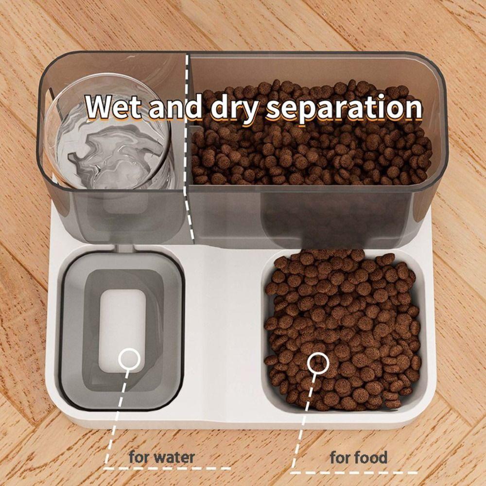 Wet and Dry Separation Pet Automatic Feeder Pet Food Storage Container  Pet Accessories