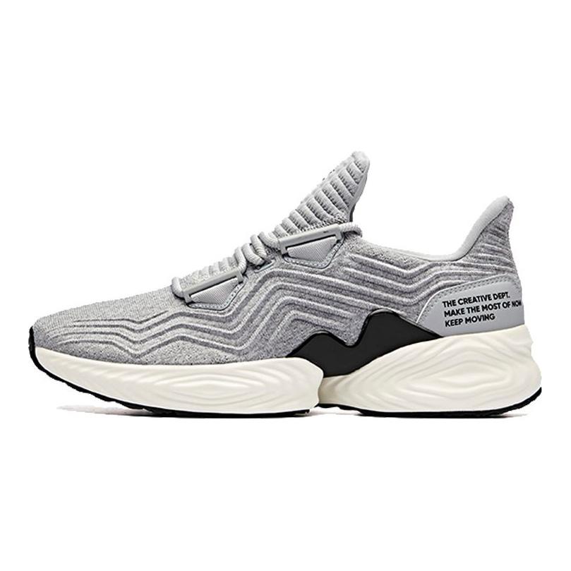 Anta Durable Low-Top Running Shoes Men Sneakers Gray Black 91915531-1