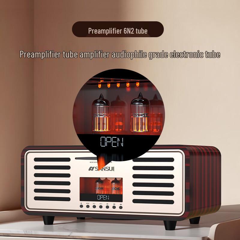 SANSUI HiFi Tube Amplifier Audio System with CD Player