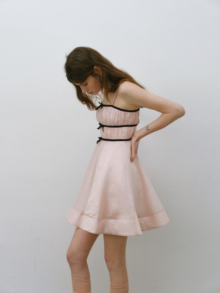 Sinseuden Triple Ribbon Mini Dress