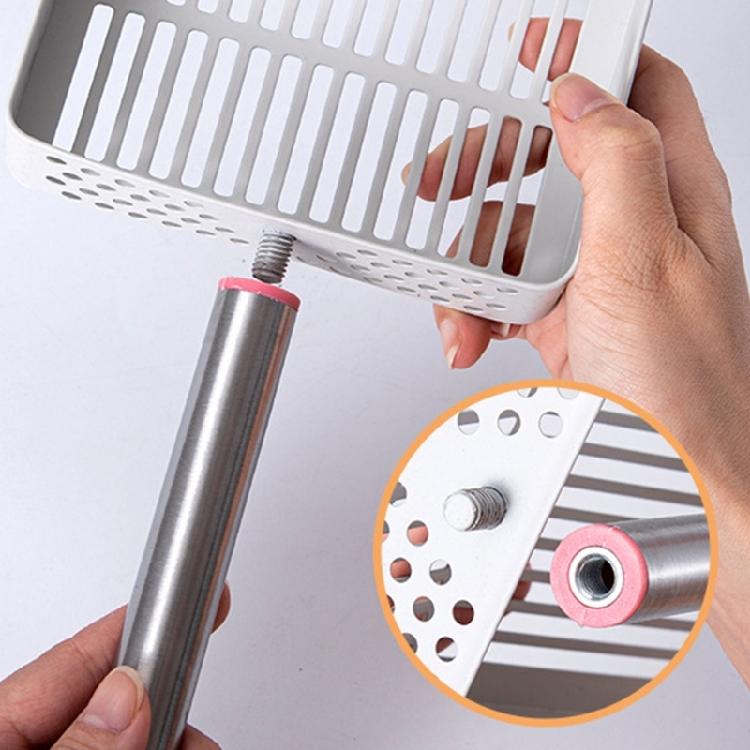 MultiPurpose Cats Litter Scoops Stainless Steel Handle for Household Cage Cleaning Litter Cleaning Tool