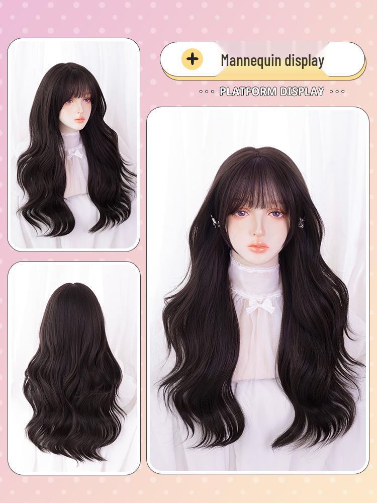 Long Curly Wig with Air Bangs - Realistic Lolita Style