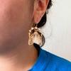 Gothic Moth Moon Phase Earrings – Witchy Gift for Him