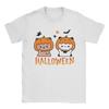 Bubu Dudu In Love Halloween Pumkin T-Shirt for Men Fashion Cotton Tee Shirt Round Neck Short Sleeve T Shirt Plus Size Tops