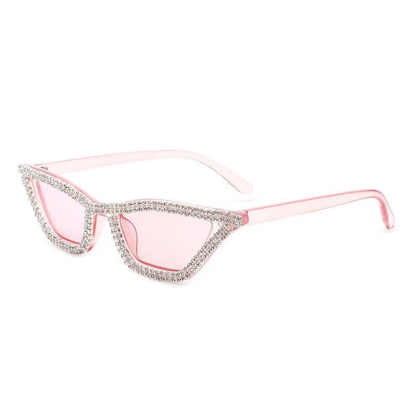Fashion Cat Eye Rhinestone Bling Sunglasses Women Vintage Small Frame Ladies Gradient Sun Glasses UV400