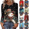 Marškiniai ilgomis rankovėmis moterims Mieli spausdinti grafiniai marškinėliai Palaidinės Kasdienis plius dydis Basic Tops Megztinis
