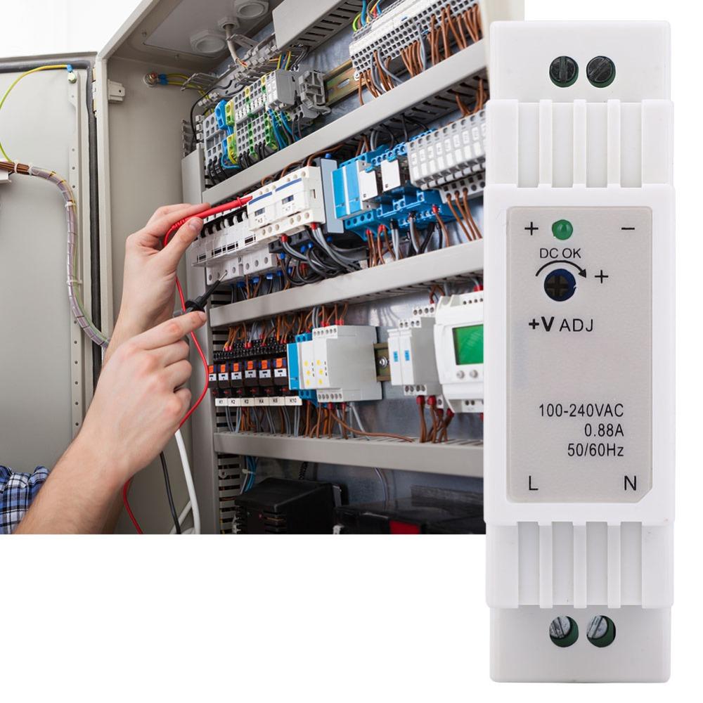 DR-15-5 DIN Rail Power Supply 100-240VAC Input Slim Design Single Output Power Supply PWM 15W 5V 3A AC To DC Switch Converter