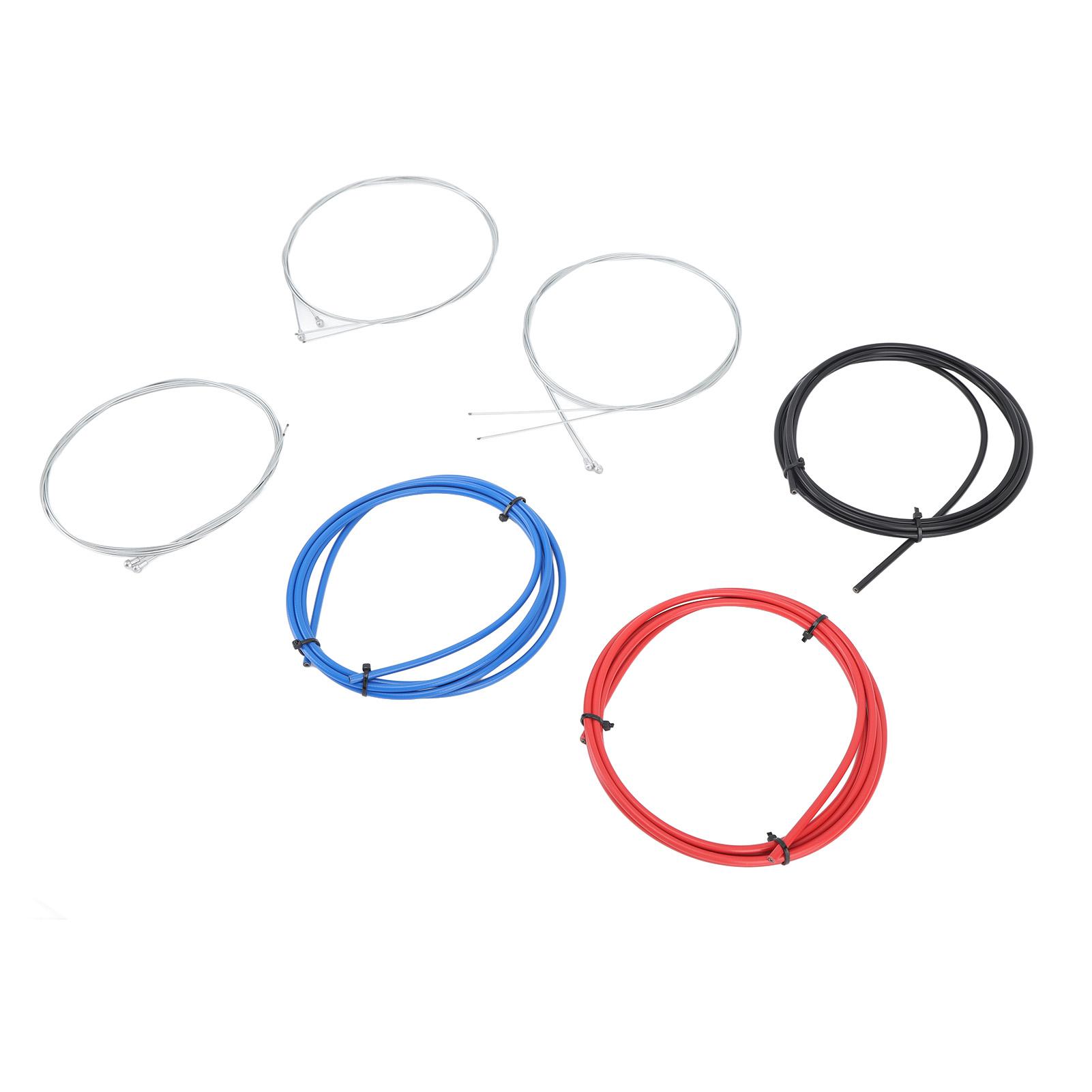 Bike Brake Cable Housing Kit Bicycle Shifter Cable Kit for Road Bikes Folding Bikes Three Colors A Set
