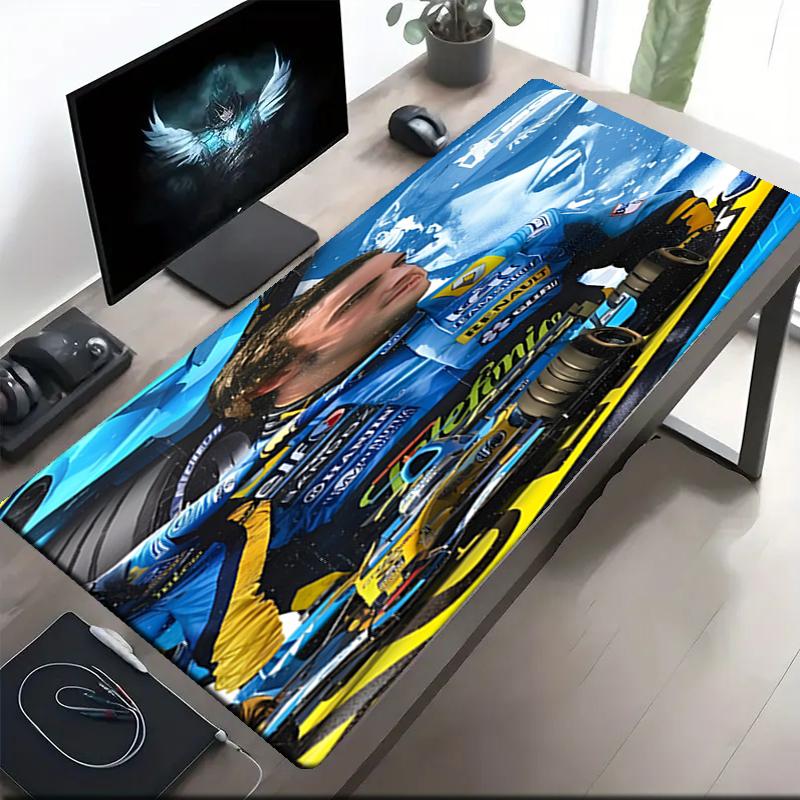 Fernando Alonso Thema Mauspads, Rutschfeste Gummiunterseite, Multifunktionales Büro- & Heimdekor, Perfekt für die Personalisierung des Arbeitsplatzes.