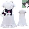 Children's Kurumi Dress European And American Style White Color Polyester Milk Silk Fabric