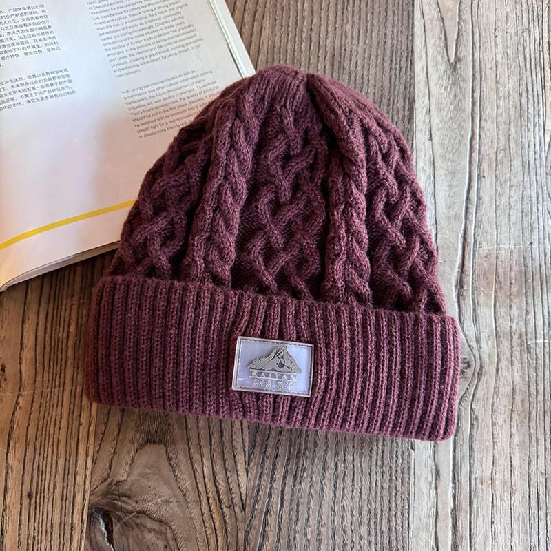 Acrylic Knit Hat For Men Winter Warmth Windproof Ears Protection Casual Style