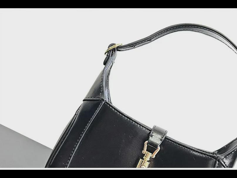 2024 High-End Women's Black Textured Shoulder Bag - Versatile White Fashion Messenger Bag