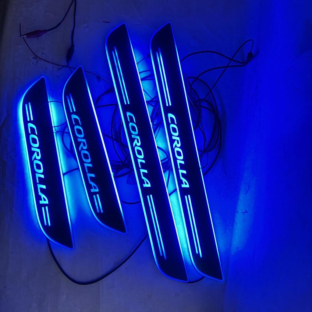 Set of 4 LED Illuminated Phantom Color Sill Strips for New Corolla