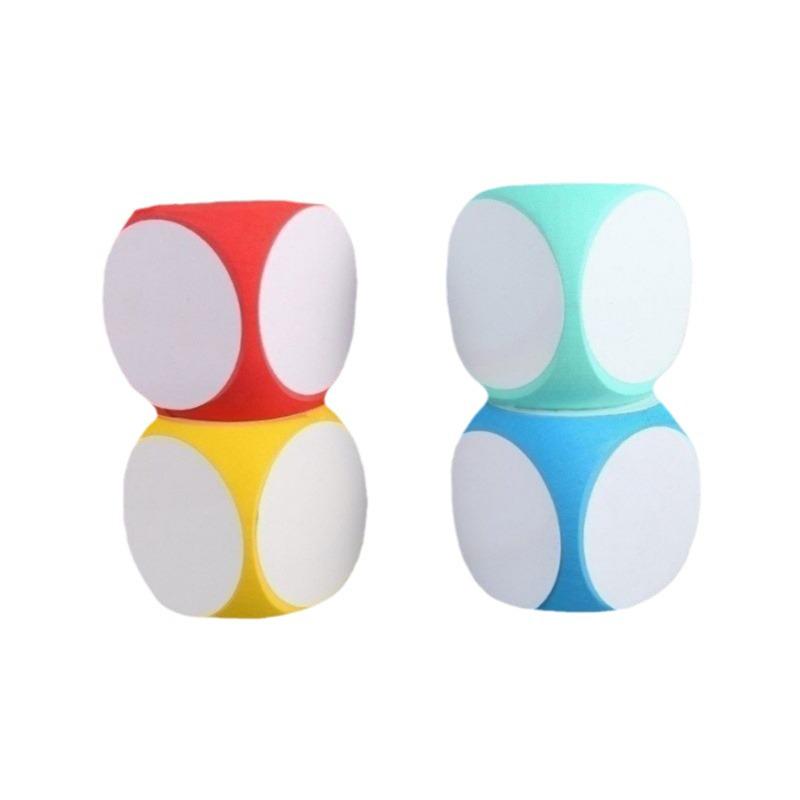 6cm Eco-friendly EVA Erasable Dice with Rounded Corners - Educational Toy & Teaching Aid for Children, Available In Various Styles