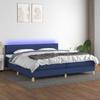 Maison Exclusive - Lattenrost und Matratze und Blaue LED 200x200 cm Stoff