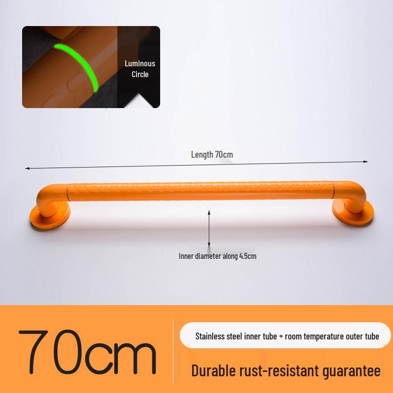 Stainless Steel Non-Slip Grab Bar for Barrier-Free Bathrooms, Ideal for Elderly and Disabled.