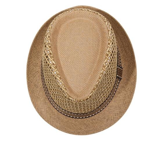 Jazz Hat Hollow Design Breathable Summer Sun Protection Hat with Ribbon Decor Wide Brim Straw Hat Outdoor Cycling Versatile Headwear
