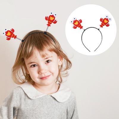 Lustige Krabbe Dekor Stirnband Frühling Design Tier Haarband Cartoon Krabbe Haar Hoop Foto Requisiten Haar Zubehör