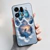 Phone Case For LG Q61/K61 Soft Silicone Black Case Ins Style Popular Pattern Moonlight Love Tree LMQ630N LMQ630 Casing