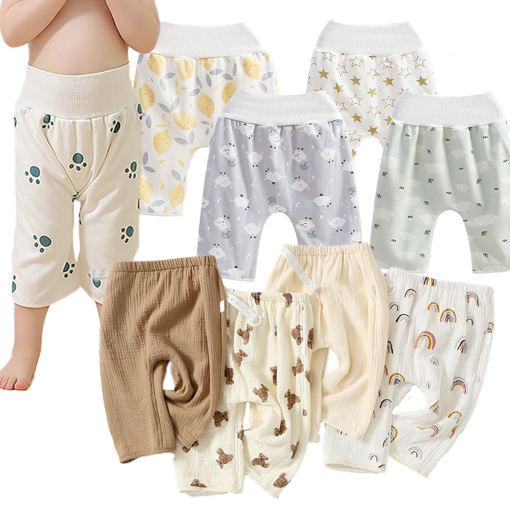 Toilet Training Bedwetting Pants for Children (Pink Rabbit/White, Medium)