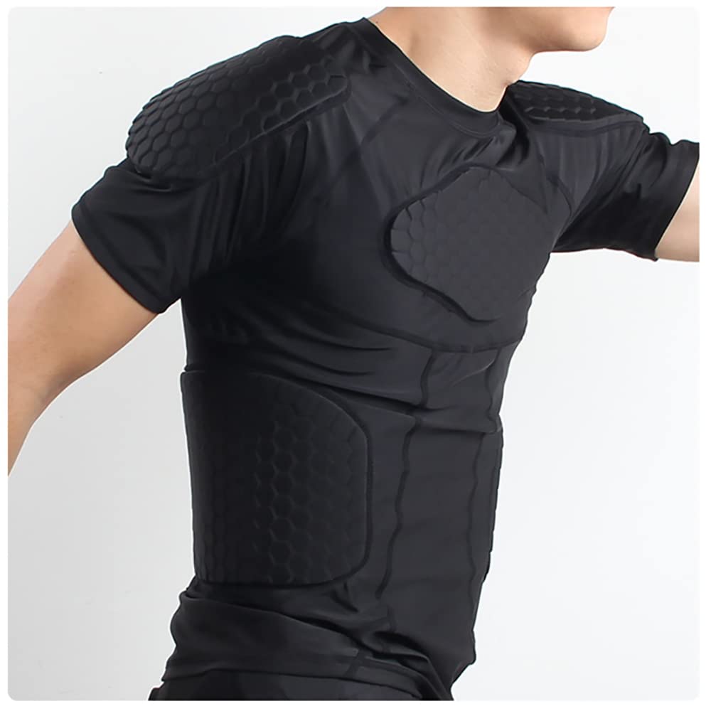RENHE Short Sleeve Padded Body Inner Sportswear for Injury Size M Men's Protector, Protector, T-Shirt Football, Basketball, Rugby, Sweat-Wicking,